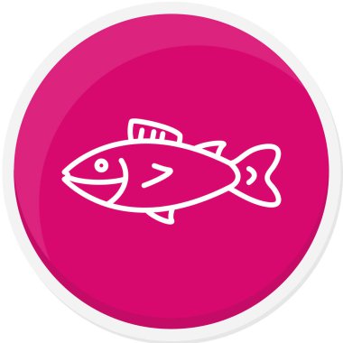 balık simgesi vektör illüstrasyonu