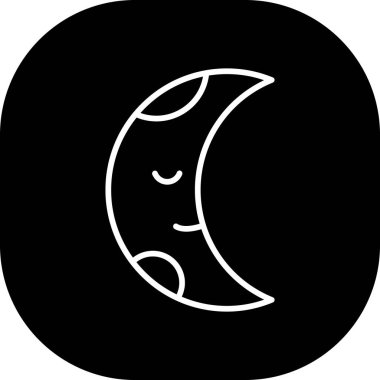 Ay simgesinin vektör illüstrasyonu