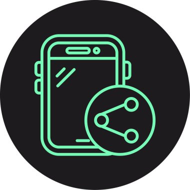 Akıllı telefon simgesinin vektör illüstrasyonu