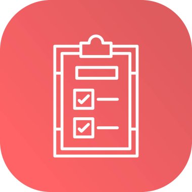 Soyut arkaplanda kontrol listesi simgesi izole edildi