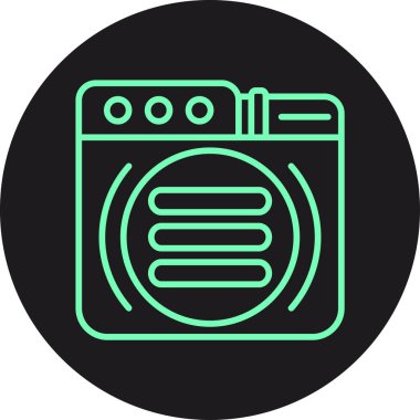 Simge vektör çizim gaz sobası