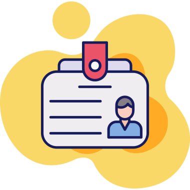 Çalışan simgesi vektörü. Ana hatlı çalışan yöneticisi. renk kontur sembolü resimlemesi