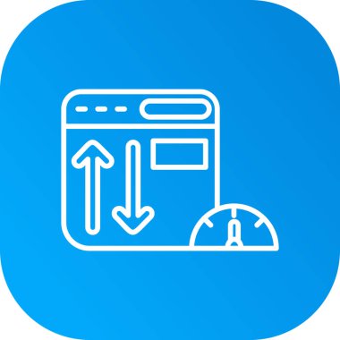 Beyaz çizgi elektrikli soba ikonu, gölge arkaplanı ile izole edilmiş. Üst tabela. Dört daire ocağı olan hob. Mavi altıgen düğmesi. vektör