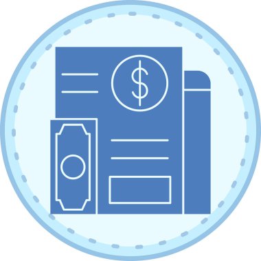 Para simgesinin vektör illüstrasyonu