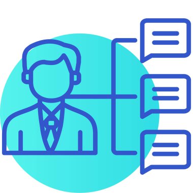 İş adamı vektör simgesi modern basit illüstrasyon