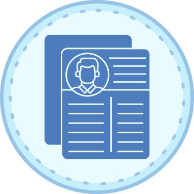 Kimlik kartı simgesi, vektör illüstrasyonu