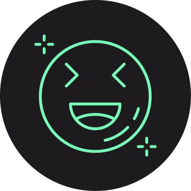 vektör gülen simge illüstrasyonu