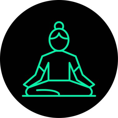 yoga meditasyon simgesi modada izole edilmiş arkaplan
