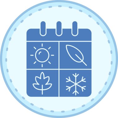 Bir takvim simgesinin vektör illüstrasyonu