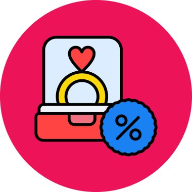 İndirim simgesi vektör illüstrasyonu