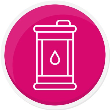 Bir benzin istasyonu simgesinin vektör illüstrasyonu