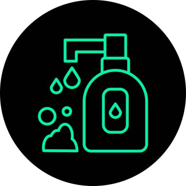 Bir şişe sıvı sabunun vektör çizimi