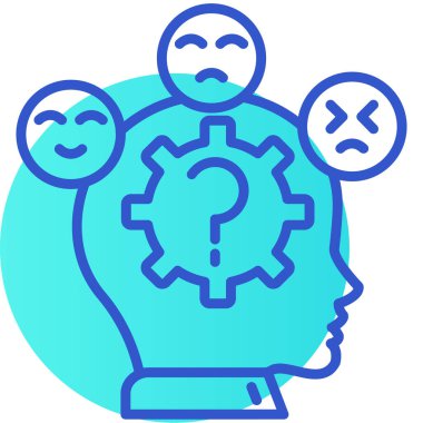 Beyin. Web simgesi basit illüstrasyon