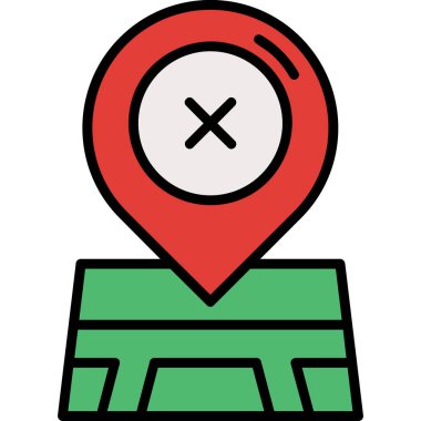 konum pin simgesi vektör illüstrasyonu