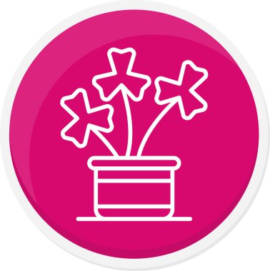 çiçek simgesi vektör illüstrasyonu