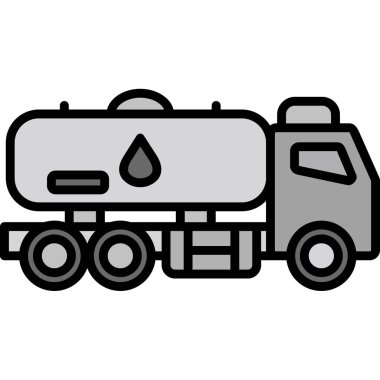 Araba tankı ikonu. Web için tank vektör simgelerinin özet çizimi