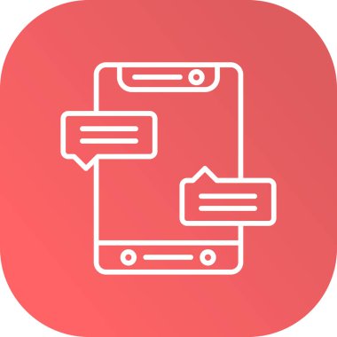 Sohbet simgesi vektör illüstrasyonu