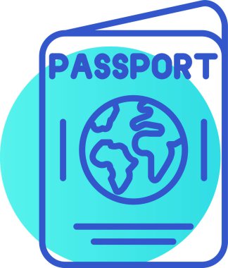 Pasaport. Web simgesi basit illüstrasyon