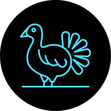 Moda tarzında izole edilmiş hindi simgesi