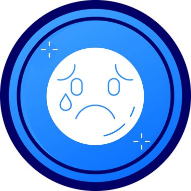 Üzücü. Web simgesi basit illüstrasyon