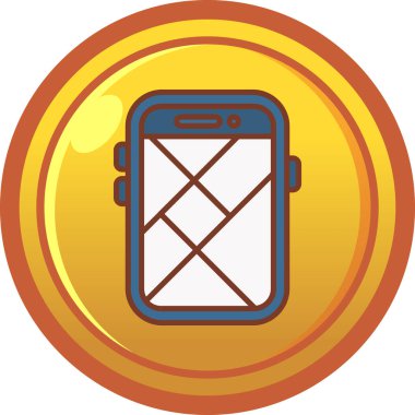 Cep telefonu simgesi, vektör illüstrasyonu