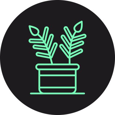 Bir bitki simgesinin vektör illüstrasyonu