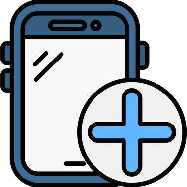 Cep telefonu simgesi, vektör illüstrasyonu