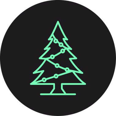 Yılbaşı ağacı. simge basit tasarım