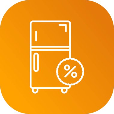 Buzdolabı simgesinin vektör illüstrasyonu