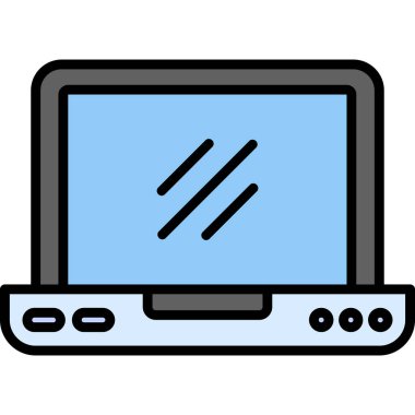 Dizüstü bilgisayar simgesi vektör çizimi