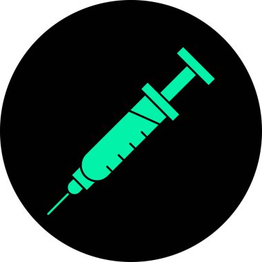 Enjeksiyon. Web simgesi basit illüstrasyon