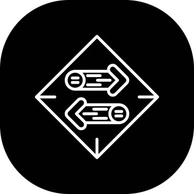 Bir yol simgesinin vektör illüstrasyonu