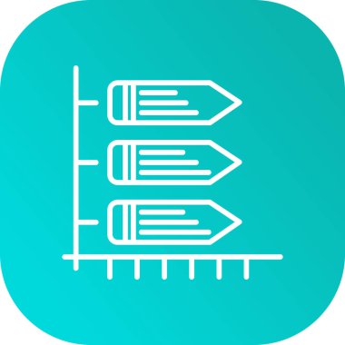 çizgi cetvel simgesi beyaz arkaplanda izole edildi. Düz çizgi sembolü. Renkli taslak konsepti. vektör