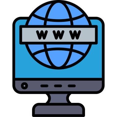 İnternet web sunucu simgesi - taslak biçimi