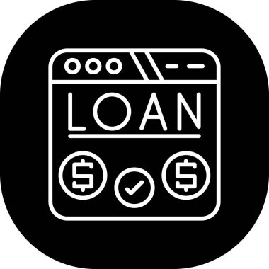 Kredi simgesi, vektör illüstrasyonu