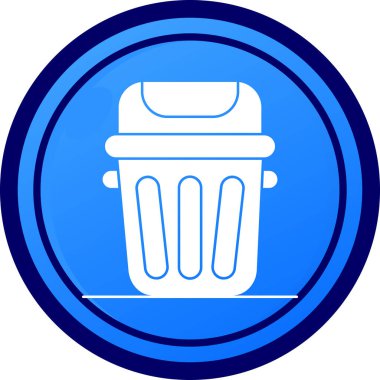 Çöp kutusu mavi renkte.