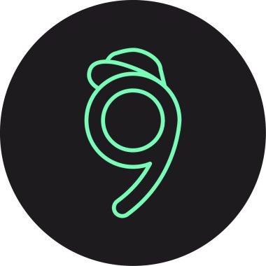 Eşsiz numara 6 logo vektör simgesi tasarımı