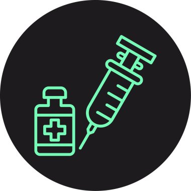 Şırınga simgesinin vektör illüstrasyonu