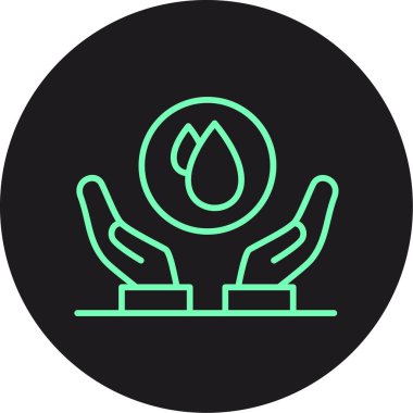 güzel ekoloji çizgisi vektör simgesi