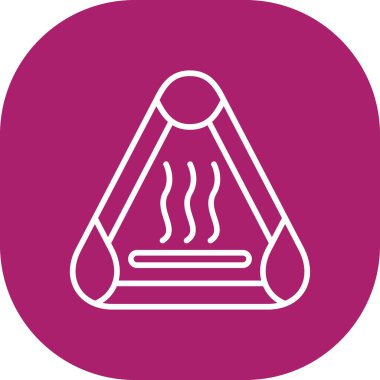 Eşsiz sıcak ve buhar vektörü simgesi