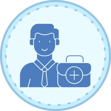 Elinde bavul olan bir adamın vektör çizimi