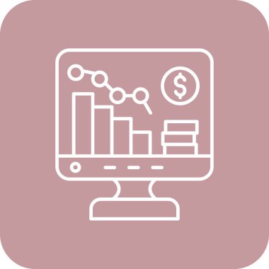 İş simgesinin vektör illüstrasyonu, finans kavramı