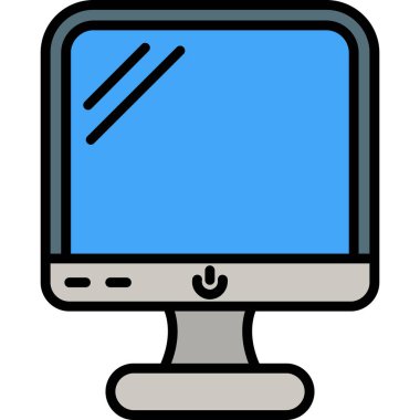 bilgisayar ekranı simgesi, vektör illüstrasyonu