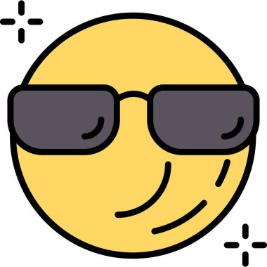 Güneş gözlüğü. Web simgesi basit illüstrasyon