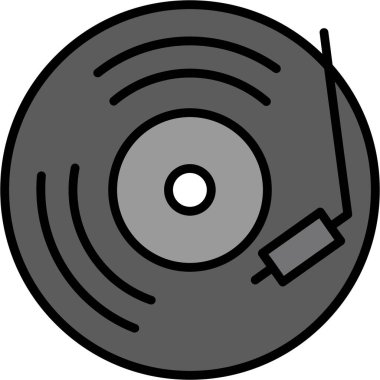 müzik cd simgesi vektör çizimi