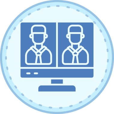 Doktor. Web simgesi basit illüstrasyon