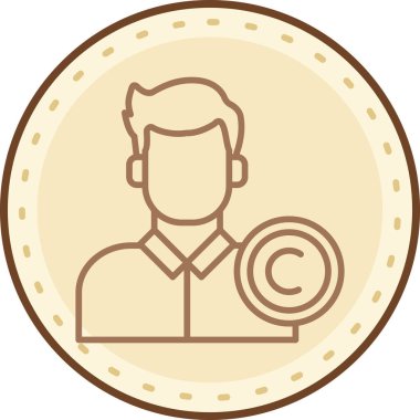 Rozet. Web simgesi basit illüstrasyon