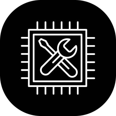 Modern oto tamir simgesinin vektör illüstrasyonu