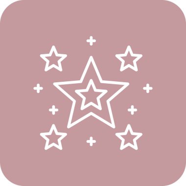 Moda Biçimli Yıldız Simgesi İzole Arkaplan