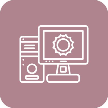 bilgisayar simgesi, vektör illüstrasyonu